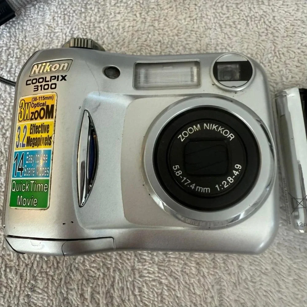 Nikon Coolpix 3100 Silver Digital Camera with Strap